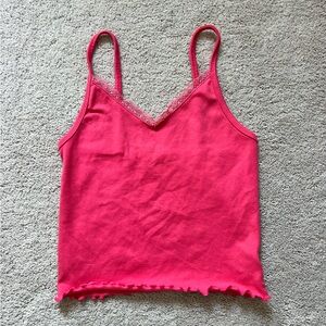 American Eagle Lace Tank Top. Size Small in a pink color